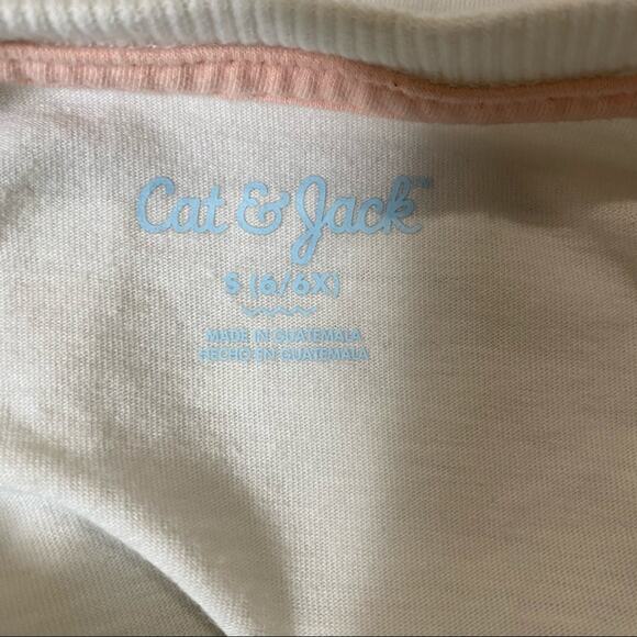 Cat & Jack Long Sleeve Shirt Girls Size 6 Go Get Em Tiger Tee Sz 6 - Picture 7 of 7